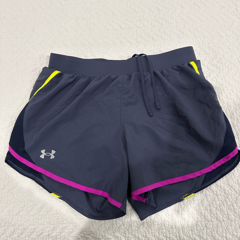 Under Armour Gray and Pink Athletic Shorts Lightweight Performance